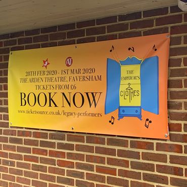 A banner for The Emperor's Clothes with the words BOOK NOW in huge text.