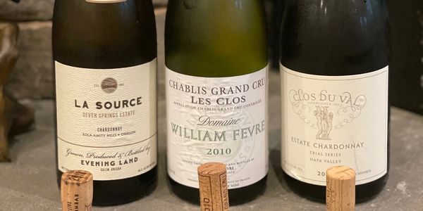 Chardonnay tasting featuring Willamette, Chablis, and Napa Valley