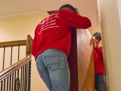 Carefully moving the items around or out of your home without damaging your property