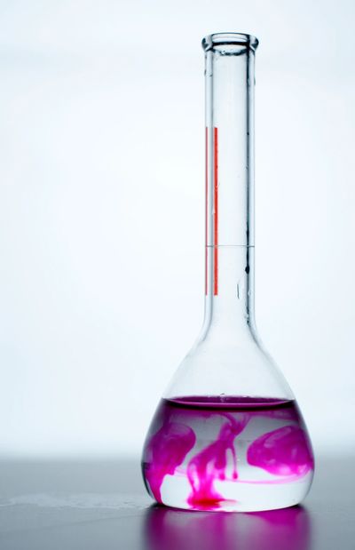 Image of fluorescent dye used in groundwater tracing by Crawford Hydrology Lab in Bowling Green