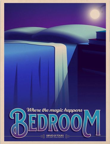 Staycation Poster : Where the Magic Happens - Bedroom