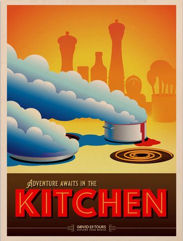 Staycation Poster : Adventure Awaits in the Kitchen