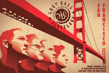Last Call Cleveland San Francisco show postcard
