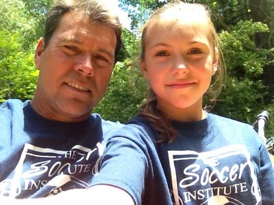 Mark Mallon - The Soccer Institute founder with his daughter Meredith at TSI in Ohio