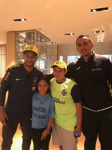 COACH JOAO WITH NEYMAR JR , KIMBERLY AND JOAO LEITE JR