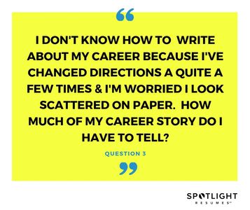 How much of my career story do I have to tell?