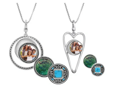 Various bases with decorative and custom inserts.