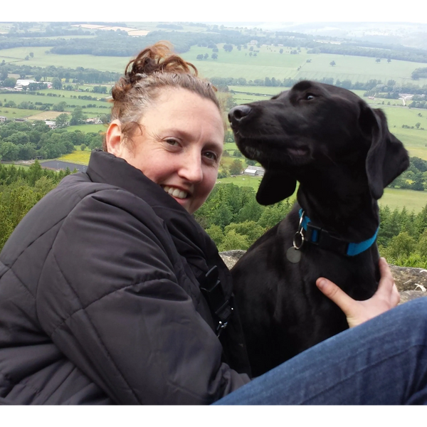 Emma Whelan and her trusty Hanley Hound on Otley Shevin.