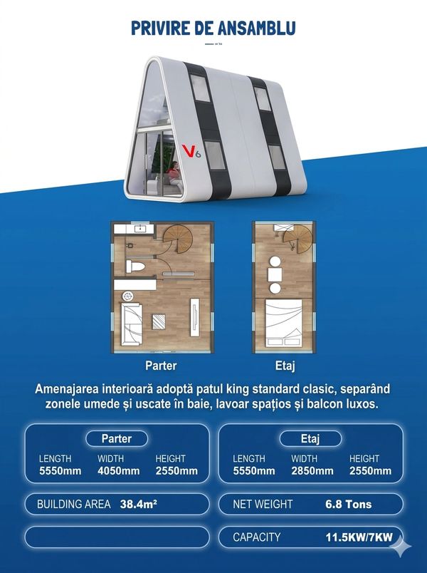 Alege dintro gamă variată de case capsulă prefabricate, cunoscute pentru designul lor futurist și ut
