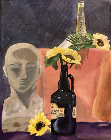"Still Life" acrylic painting by Natalee Wright, artist and owner of Artful Transformations.