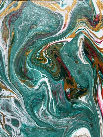 "Untitled" acrylic pour painting by Natalee Wright, artist and owner of Artful Transformations.