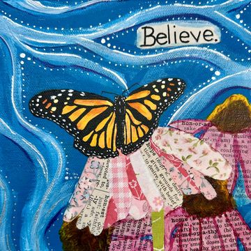 Fluttering Hope Mixed Media by Natalee Wright