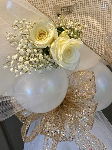 Elegant balloons with floral added