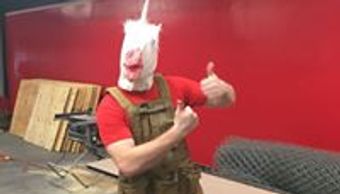 Unicorn, Axe Thrower in St. Louis, Safety first