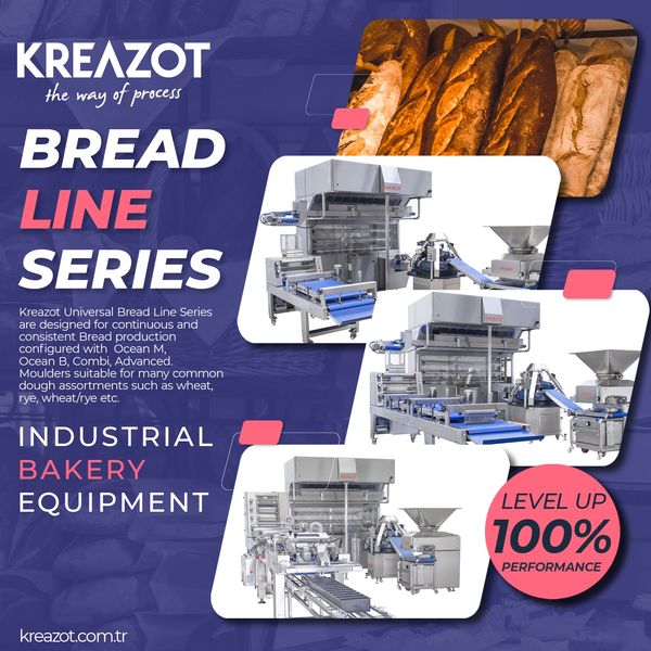 industrial bread line, bakery equipment, commercial bakery equipment, bread machine, dough moulder