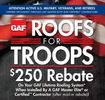 Click on this link to register your $250 GAF rebate form!