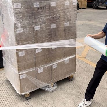 Emballage de palettes.