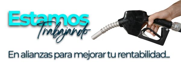 Promotional image about partnerships to improve profitability with fuel nozzle.