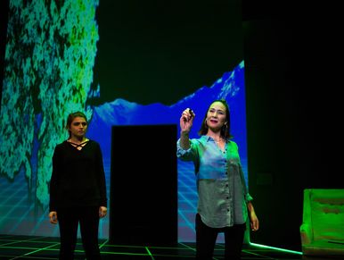 Charisse Loriaux and Emily Radosevich in Non-Player Character at SF Playhouse Sandbox Series