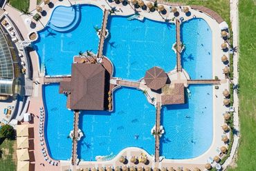 Drone view of a five star resort