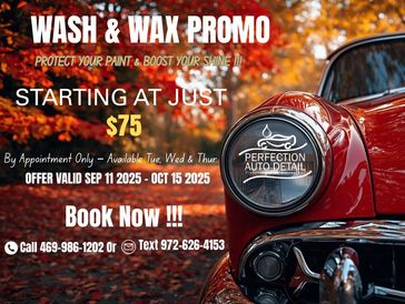 wash and wax fall promotion