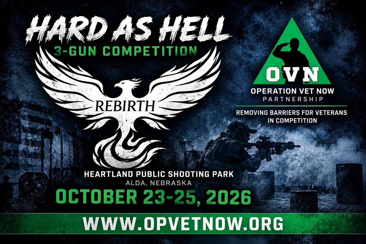 Hard As Hell 3-Gun Competition event flyer with dates and location.
