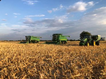 agriculture combines corn John Deere