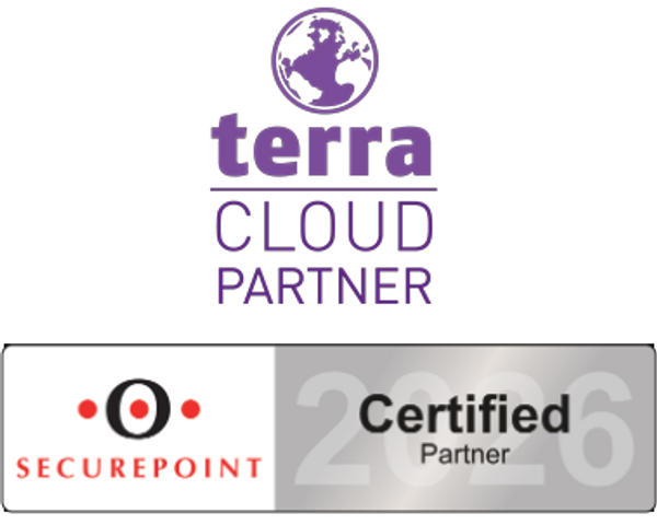 Partnerlogos von der Wortmann AG und der Securepoint GmbH.
