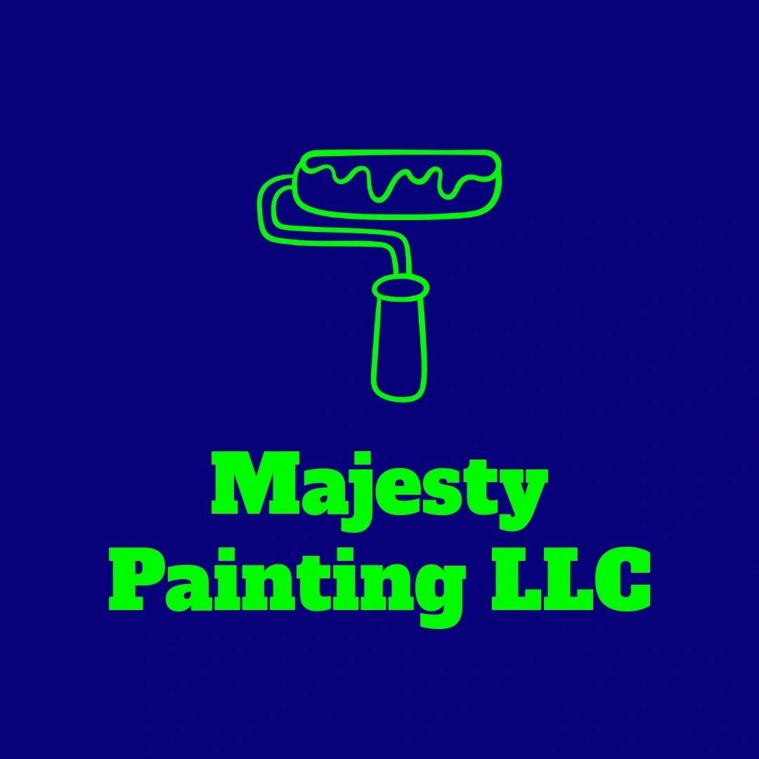 Logo for Majesty Painting LLC with paint roller icon.