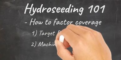 image of a chalkboard reading Hydroseeding 101