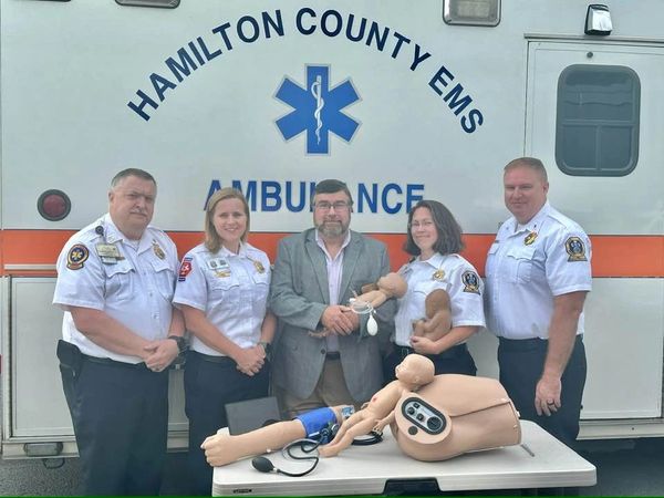 Chattanooga Elks Lodge 91 donated two EMS training manikins to Hamilton County EMS through the Elks 
