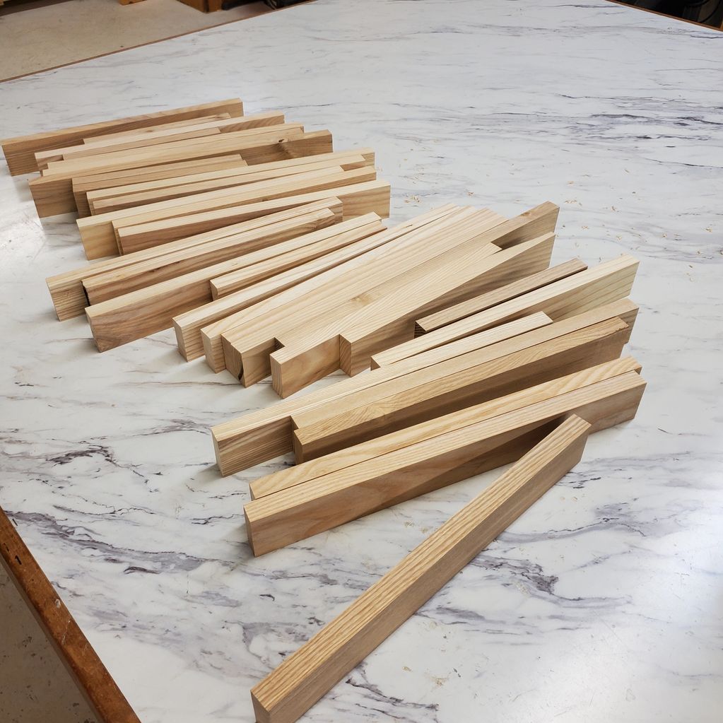 Ash is shaped from rough cut