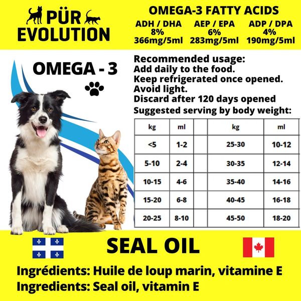 seal oil omega dog cat pur evolution