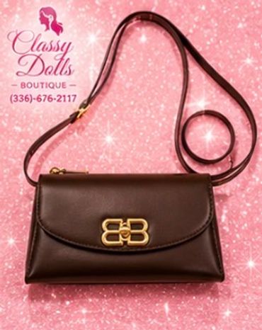 BROWN LEATHER BALENCIAGA BAG. $50.00 CROSSBODY OR SHOULDER.