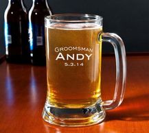 Beer mug. Personalise, customise, logo, photo, name, engraved, brand, message, joke.