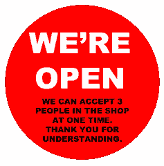 shop front, sticker, covid-19, retail