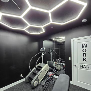 Home gym we designed and remodeled.