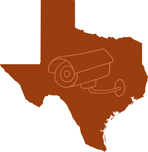 State of Texas with security camera insert.