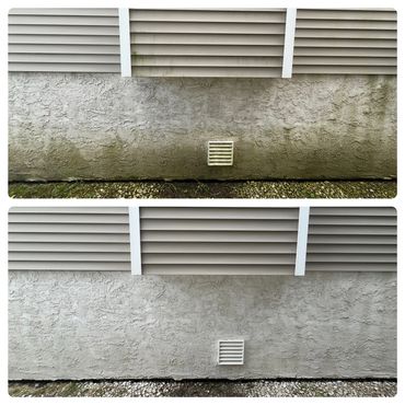 power washing house