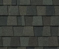 Appalachian Sky: Close-up of GAF Appalachian Sky shingles in cool blue-gray hues, inspired by mist.