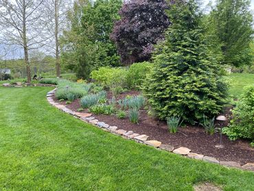 West Chester Landscaping and dry-stacked stone wall