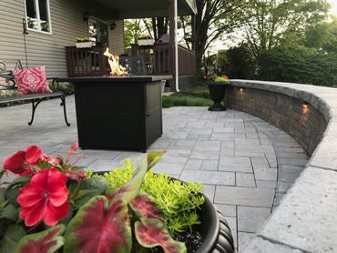 Lincoln University Patio, Seat Wall and Low-voltage Landscape Lighting