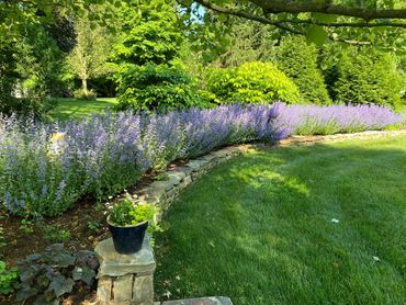West Chester Landscaping and dry-stacked stone wall