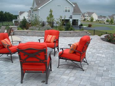 Lincoln university Raised patio, seat wall and Low-voltage landscape lighting