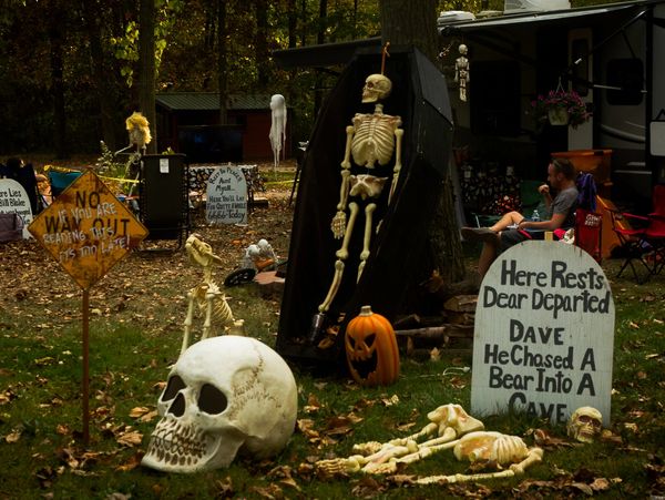 Buddy Site decorated for Halloween