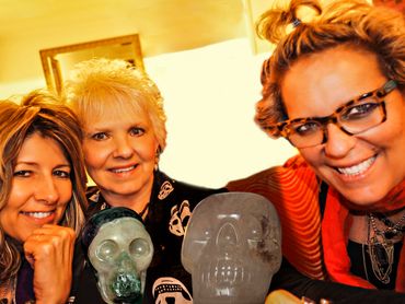 Rebecca Dru & Misti Cooper are with JoAnn Parks and Crystal Skull Skully and The Ancient Skull Max