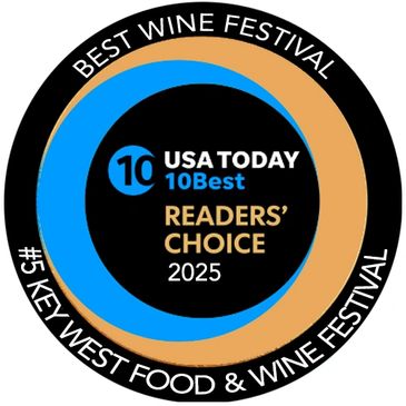 USA TODAY 10Best Readers' Choice 2025 award for Best Wine Festival to Key West Food & Wine Festival.