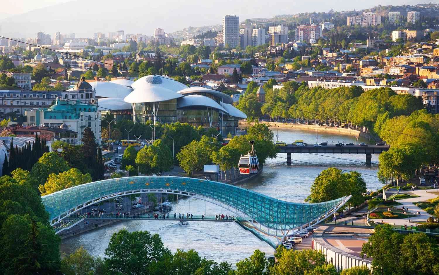 Bridge in Georgia, Tbilisi. Book Georgia tours with Oli Trips travel agency