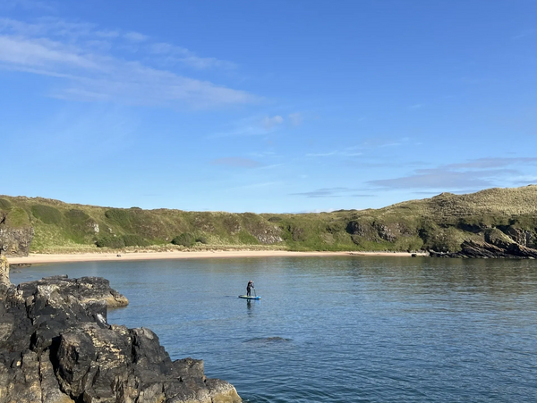 Stand Up Paddleboarding coastline Aberdeenshire Hackley Bay Beach beauty forvie outdoors coastal experiences explore adventure SUP