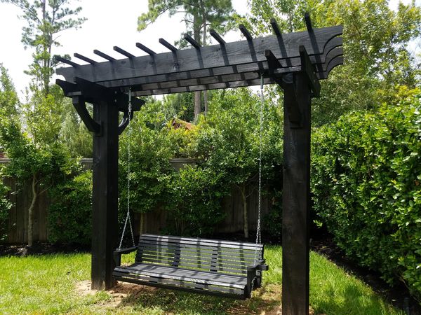 Western Red Cedar Pergola with Cypress Swing